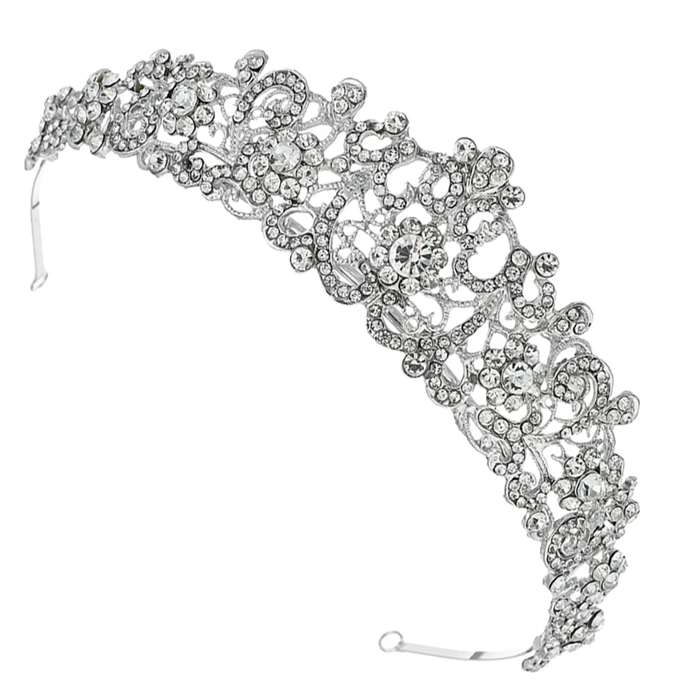 

Серебряная корона из сплава, свадебный аксессуар для волос, прочный легкий головной убор для невесты, девочек, вечеринок, банкетов
