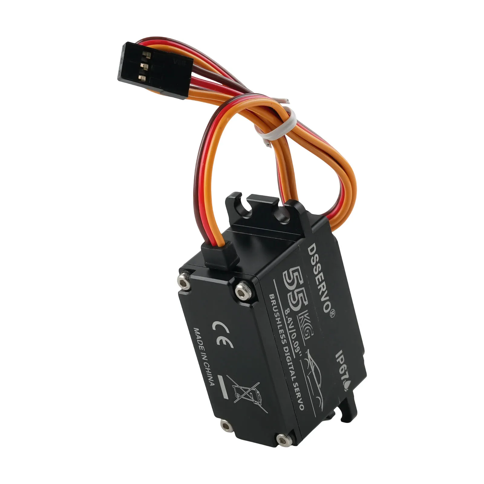 Moteur sans balais servo numérique tout en métal BLS4355 55KG à corps court 180 ° /270 °   Pièces de servos à commande d'angle pour modèle de robot/voiture RC