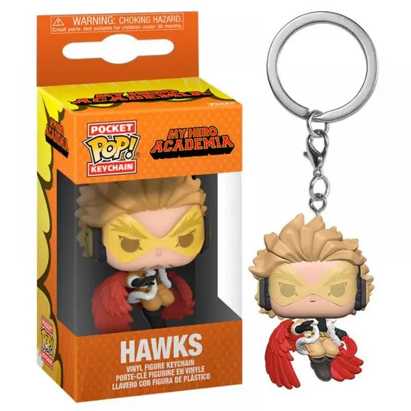Llavero Funko POP Pocket Pop de My Hero Academia, Modelo Hawks, Figura de Acción, Juguete Coleccionable, Regalo