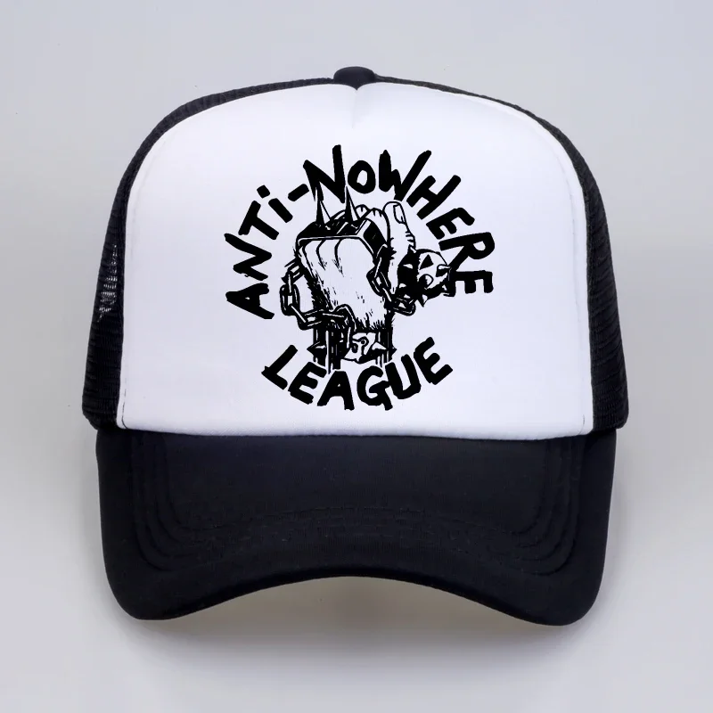 

VTG 80's ANTI NOWHERE LEAGUE PUNK ROCK SKINHEAD Oi! TOUR CONCERT Baseball caps Mens 2018 fashion Brand Mesh trucker cap