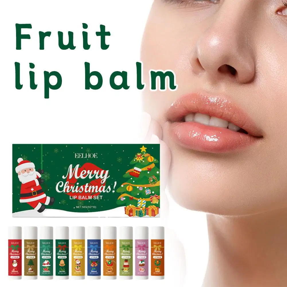 

Многофункциональный портативный нежирный нежный для домашнего офиса, путешествий, рождественской подарочной коробки, набор бальзамов для губ, глубоко увлажняет ремонт