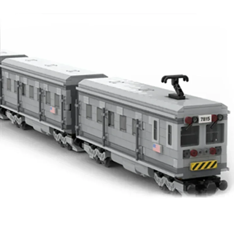 Moc Bausteine Amerika Stadt Zug Modell U-bahn New York Technologie Modulare Blöcke Geschenk Weihnachten Spielzeug DIY Sets Montage