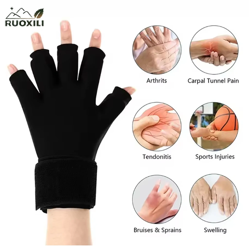 Ice Therapy Gloves for Arthritis, Hot Cold Gel Compression Glove, Carpal Tunnel Wrist Brace for Sports Injury Recovery
