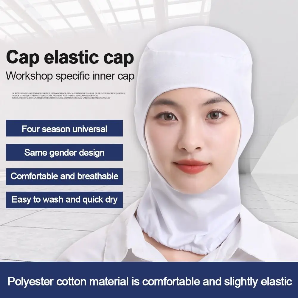 New Elastic Dust Proof Cap Breathable Neck Protector Work Hat Solid Color Balaclava Women Men