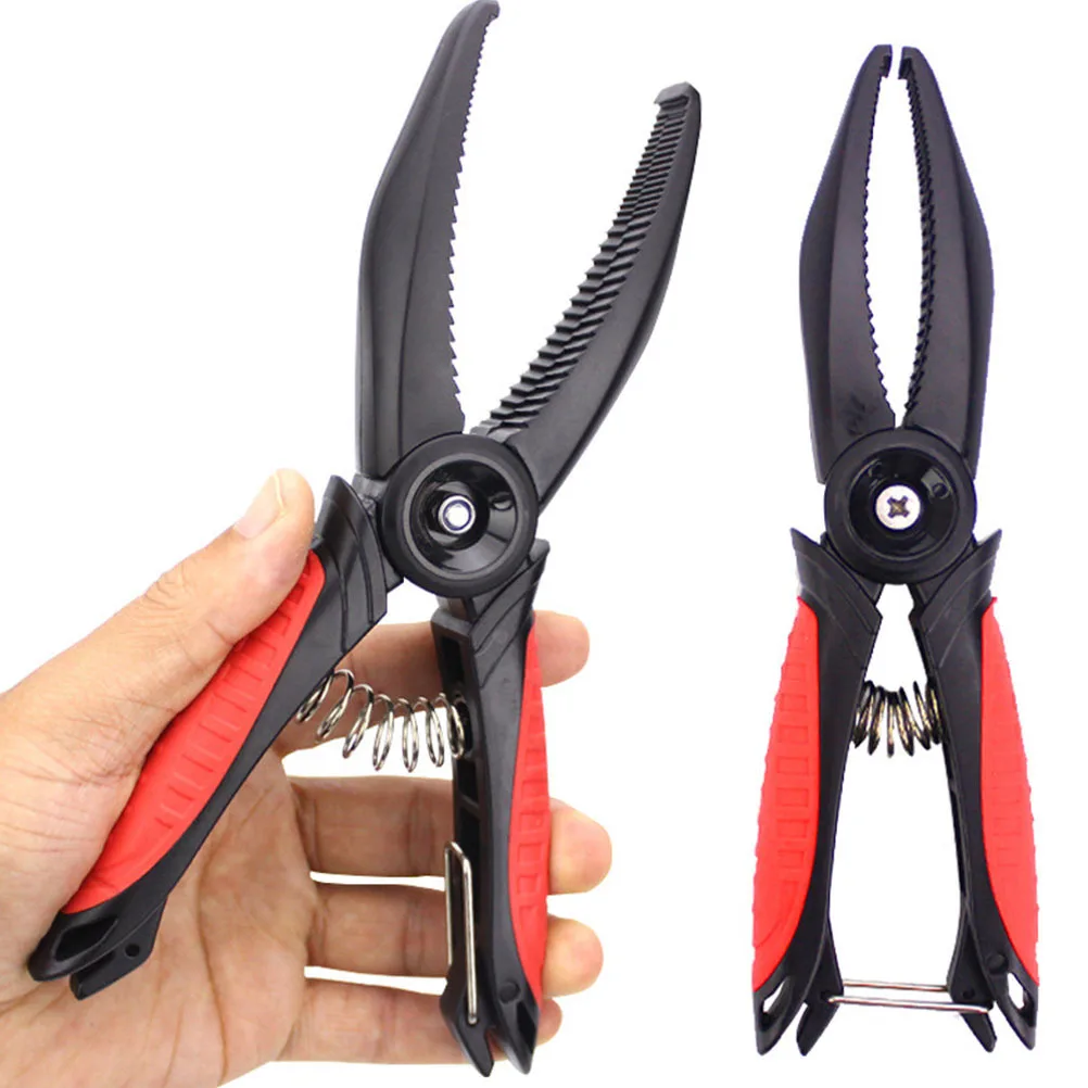 

Red ABS Rubber Fishing Lip Gripper Fish Plier Non-Slip Handle Clamp Portable Waterproof Fish Controller