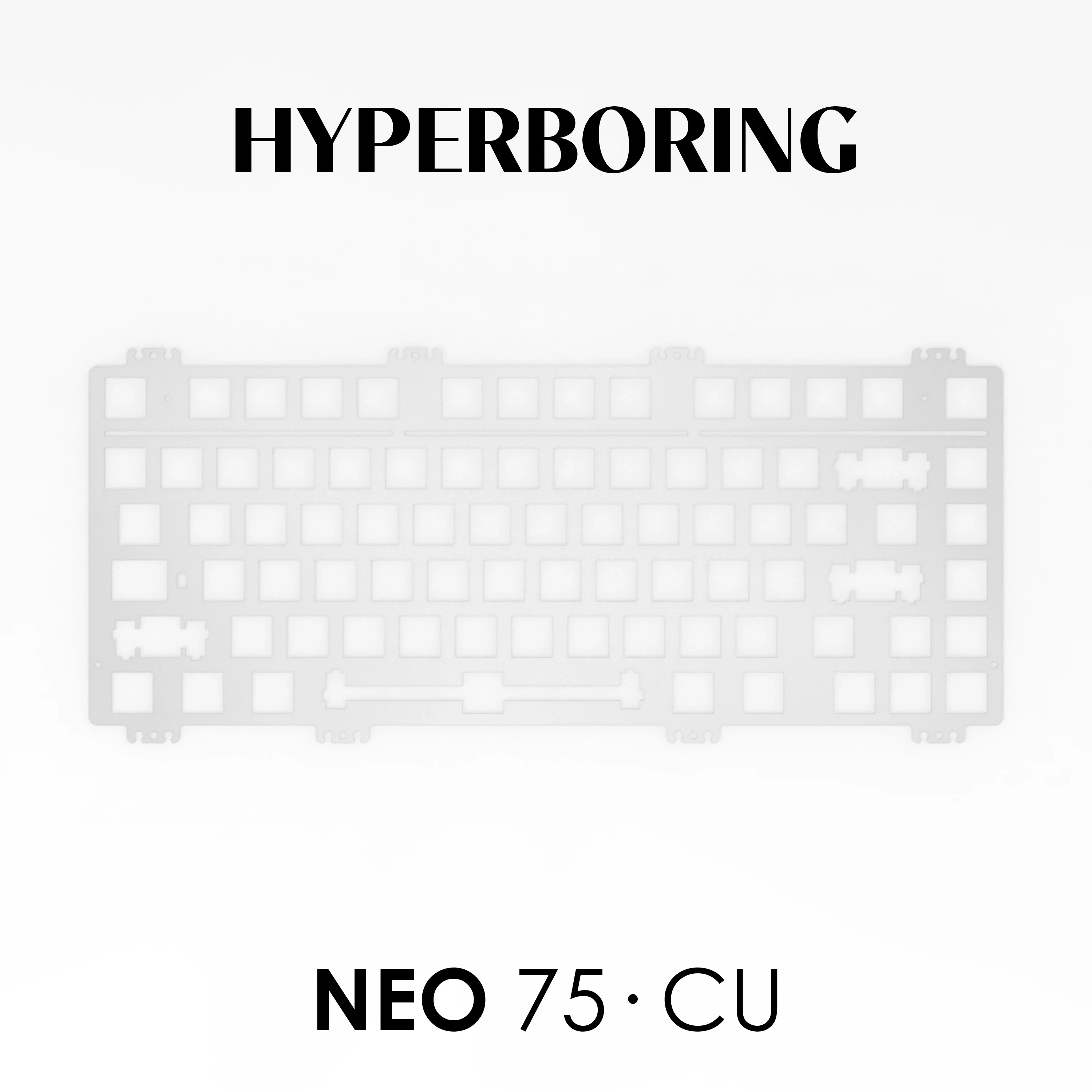 Neo75 CU ชุดคีย์บอร์ดตําแหน่งแผ่น PCB อลูมิเนียมทองแดงทองเหลือง PP PC แผ่นคาร์บอนที่กําหนดเองชุดสําหรับคีย์บอร์ดของขวัญ