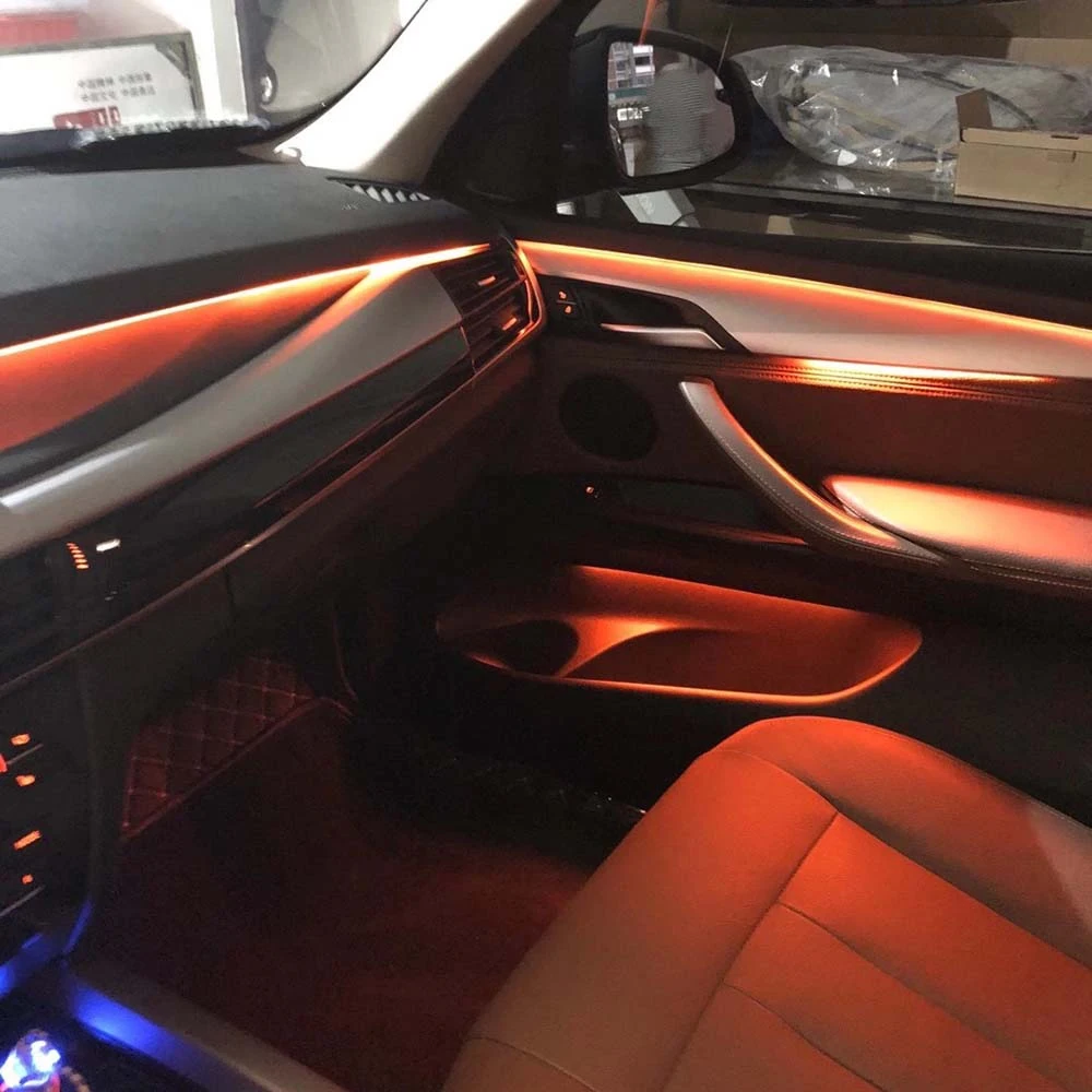 For BMW X5/X6 F15 F16 2011-2018 Car Led Luminous Ambient Light Door Panel Dashboard Footwell Atmosphere Lamp