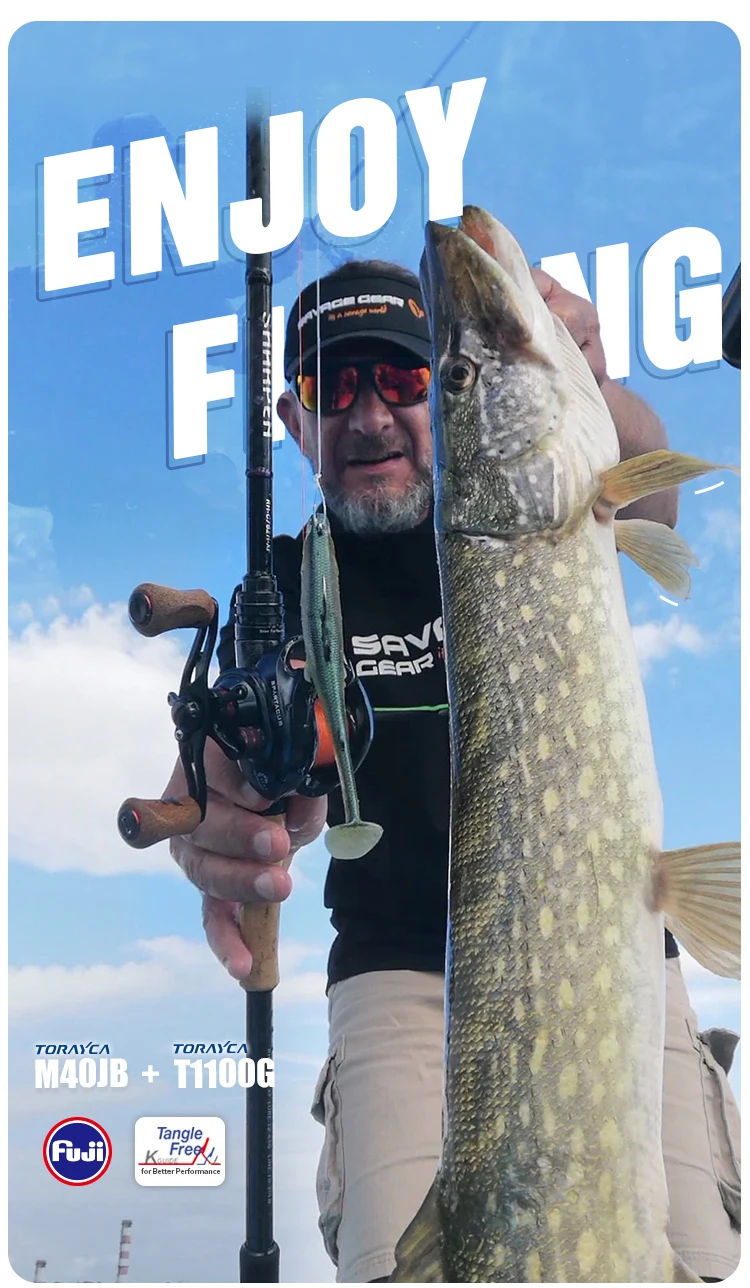 PURELURE SHARPEN Travel Soft Lure Long Spinning and Casting XF/MF Action Rods FUJI Components Bass Pike Rod Angelrutenrolle – Detail 3