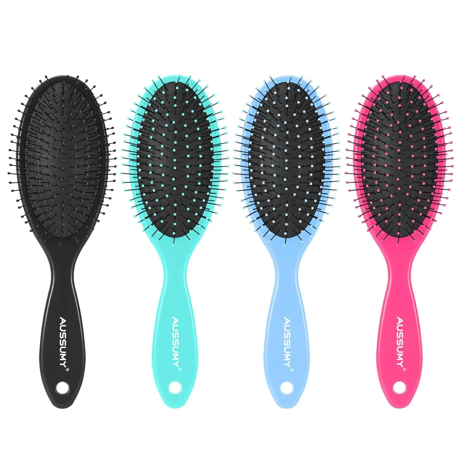 

4 Pack Air Cushion Detangling Hair Brush with Soft Bristles for Wet Dry Curly Fragile Hair