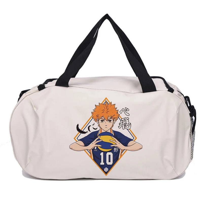 Japanese Anime Haikyuu Travel Bag Cartoon Anime Printed Luggage Bags Outdoor Camping High Capacity Backpack Oxford Cloth Gym Bag