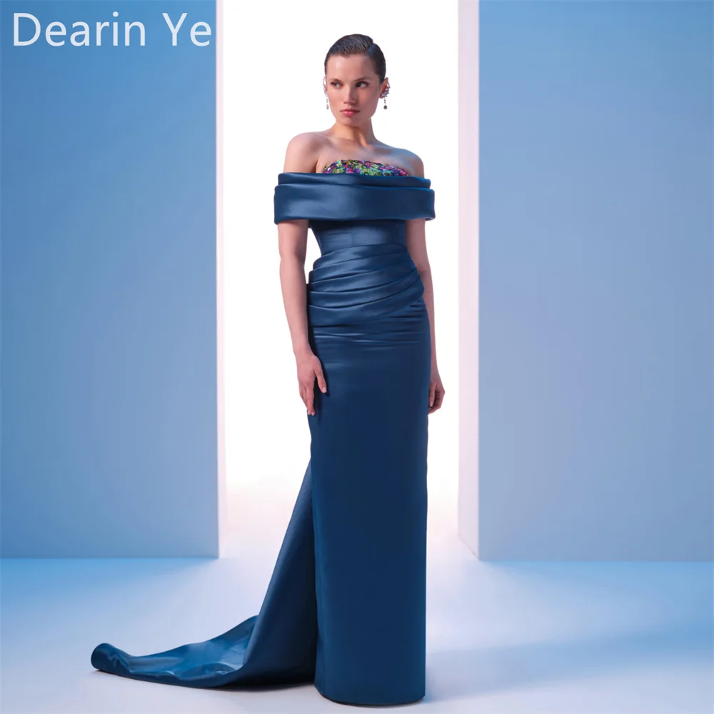 

Customized Arabia Dearin Off-the-shoulder Column Floor Length Skirts Bespoke Occasion Dresses Evening Gown