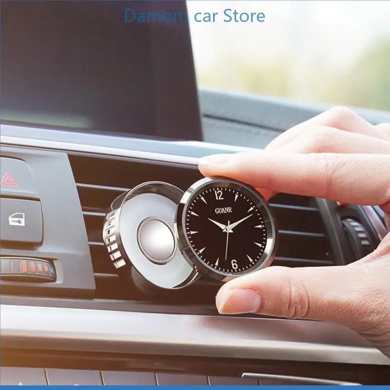 A2UC SUV Diffuser Alloy Round Clock Aroma Diffuser Air Outlet Clip Car Dashboard Air Freshener Vent Clip