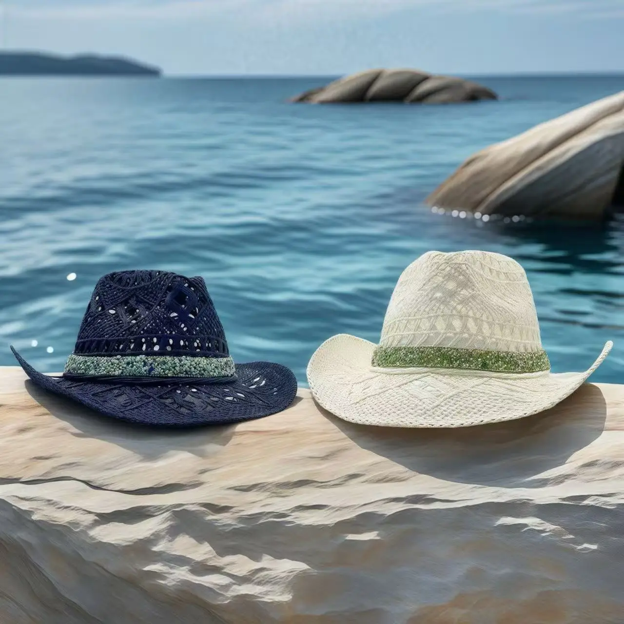 Rhinestone Cowboy Hat Straw Sun Hat for Women Men Beach Vintage Western Cowgirl Party Summer Festival Country Music Headwear