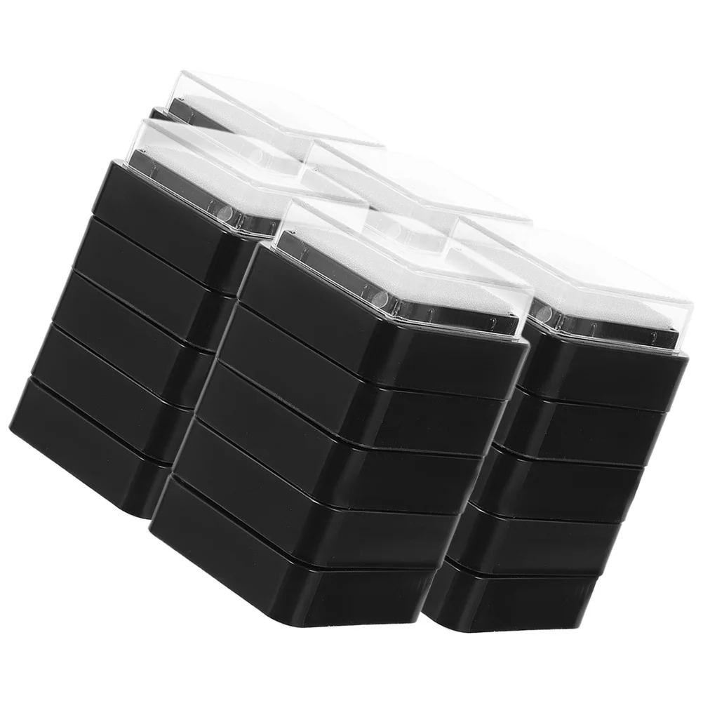 25pcs Blank Ink Pads Square Diy Craft Stamp Pads For Scrapbooking Fabric Paper Card Making Reusable Finger Print Art Handprint