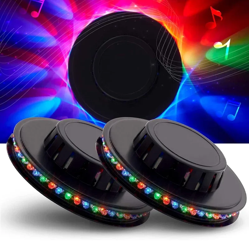 Mini Disco Lamp 48LED RGB Home Party Disco Lights Stage Backlight Wall Decor Flash Lights Laser Color Beam Music Lamp