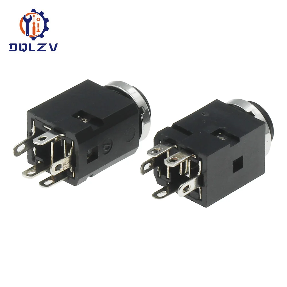 3.5MM 5 Pin Vertical Socket Female Socket Jack with Screw 3.5 Audio Headphone Connector PJ-341 Earphone Hole