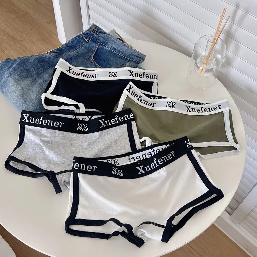 2pcs Unisex Boxer Underwear Women Couple Sports Boyshort Cotton Breathable Yoga Panty For Female Underpants,Suit For 40-73kg