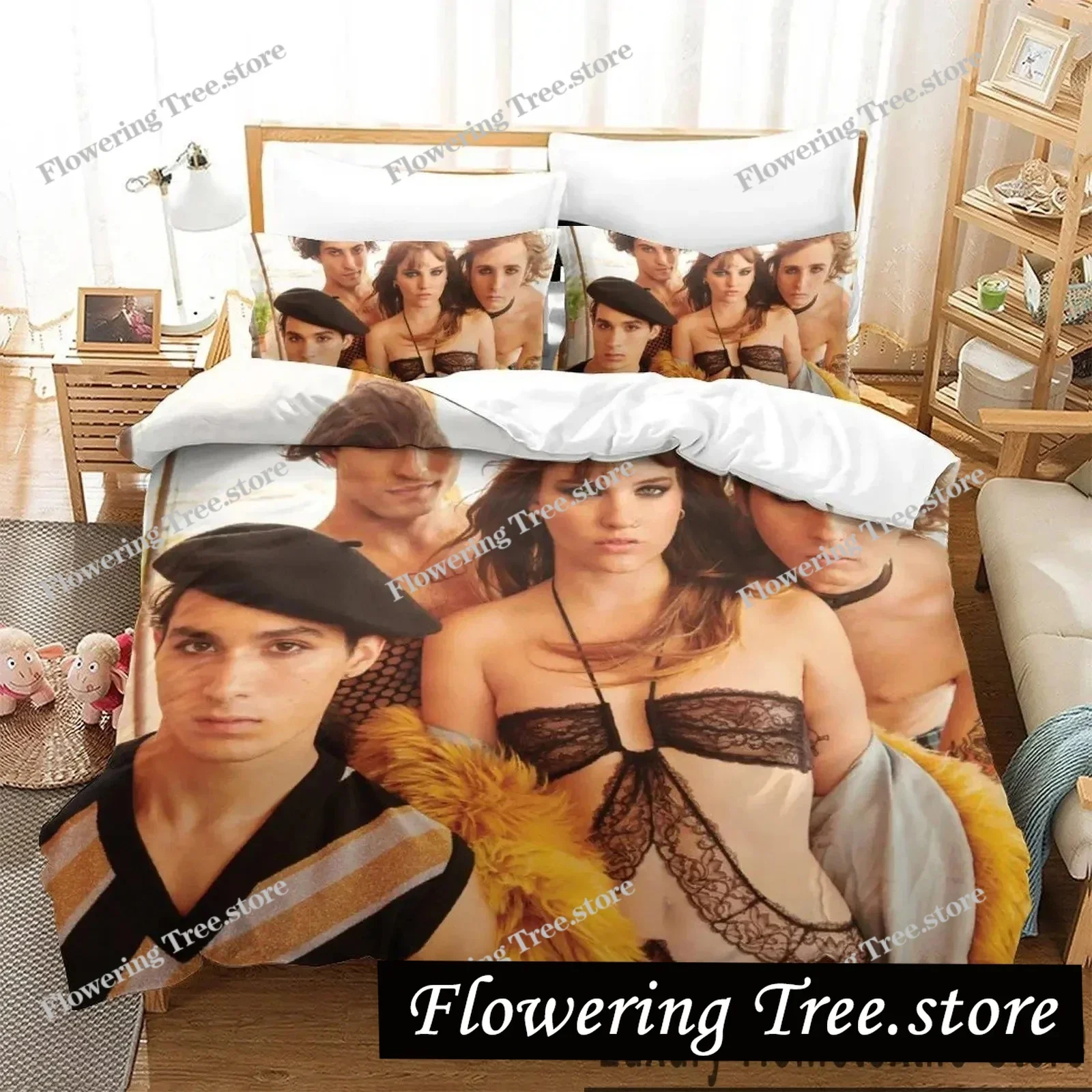 

3D Print Maneskin Bedding Set Boys Girls Twin Queen King Size Duvet Cover Pillowcase Bed Boys Adult Home Textileextile