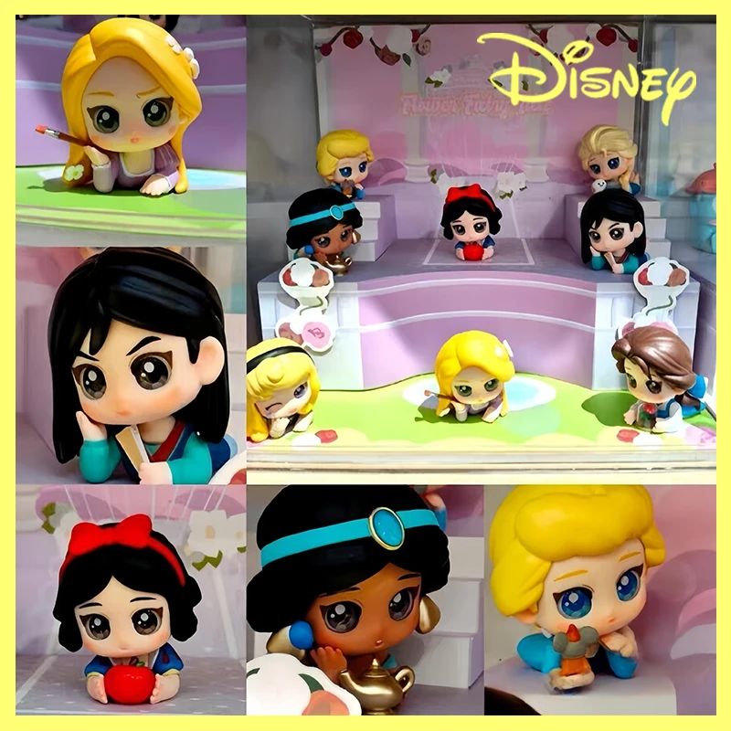 Caja ciega de la serie Disney Princess Afternoon Break, Mulan Belle Rapunzel, Cenicienta, Elsa, figura de colección, caja sorpresa, juguetes, regalos