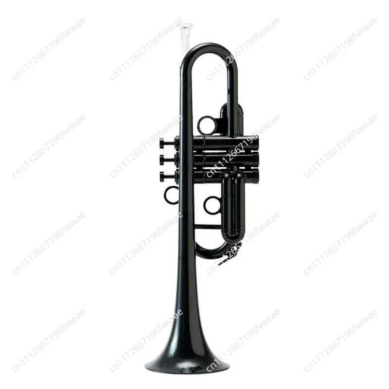 PAMPET Bb Plastic Trumpet B-flat Trumpet Musical Instrument for Kids Adults Beginners Students Practice Performance