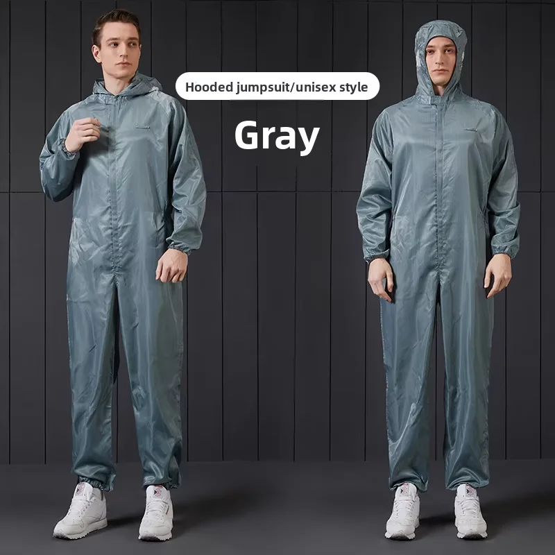 Breathable Dustproof Work Clothes, Anti-Static One-Piece Dust-Free Workshop Protective Clothing, Men's One-Piece Clean Clothes