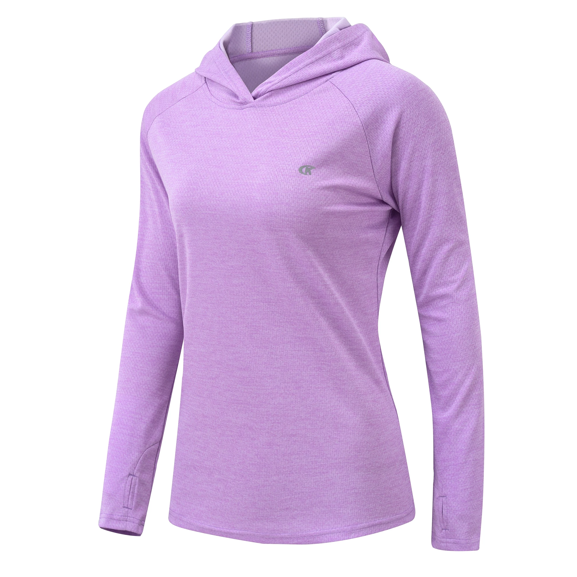 Women\'s UPF50+ Long Sleeve Running Hoodie T-shirts Sun/UV Protection Breathable Quick Dry T-Shirt Outdoor Sports Pullover