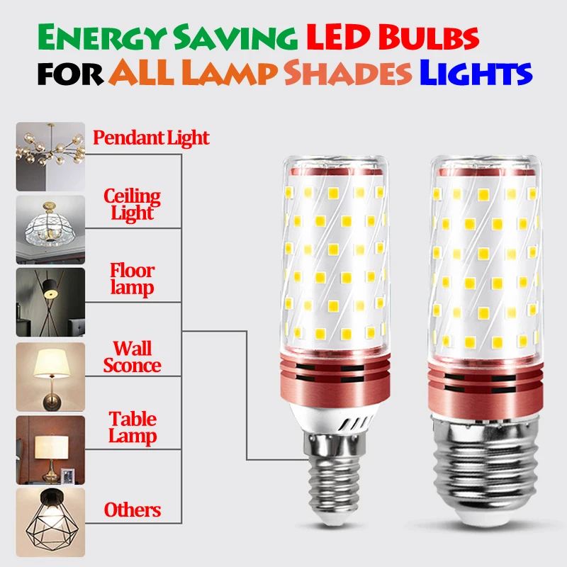 

E27 E14 Energy Saving LED Bullb for All Lustre Lamp Shade Pendant Light Hang Ceiling Chandelier Wall Sconce Living Dining Room