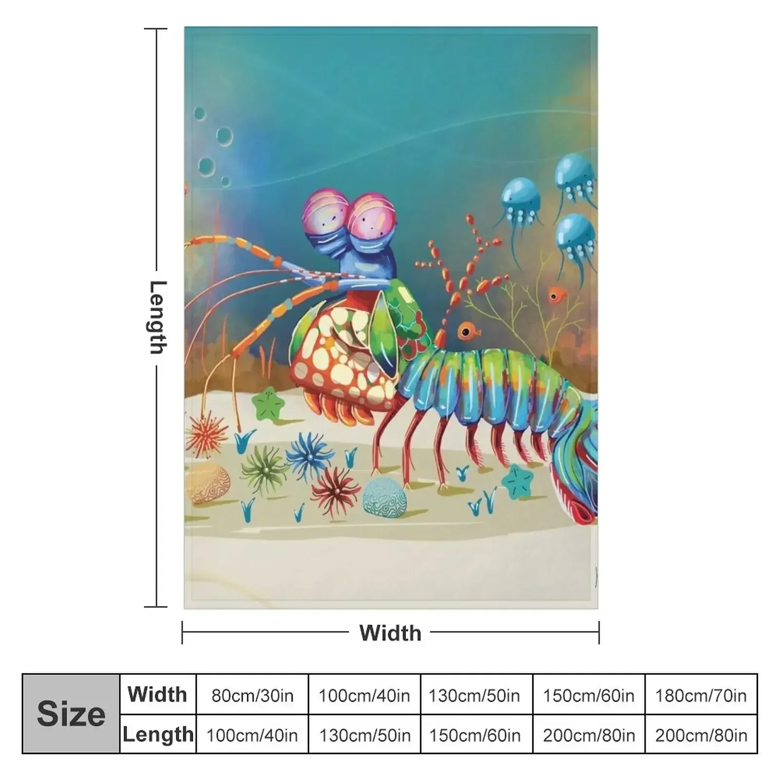 Peacock Mantis Shrimp Throw Blanket Polar Warm Flannel Fabric Blankets For Sofas Blankets