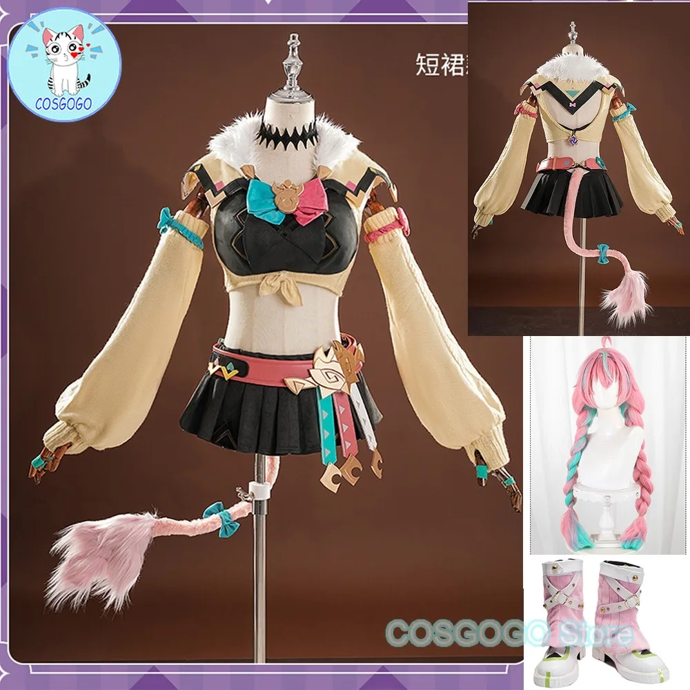 

COSGOGO Latest Genshin Impact Varesa Cosplay Costumes Wig Shoes Baresa Varesa Cosplay Uniform For Hallowmas Party Outfit Adult W