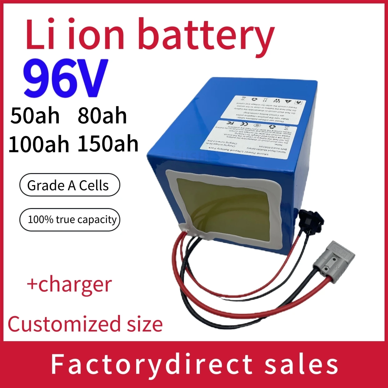 

96v 120ah Lithium Ion Battery Li Ion Bluetooth BMS APP For 5000W Motor Robot Scooter Bike Motorcycle AGV Bike + 10A Charger