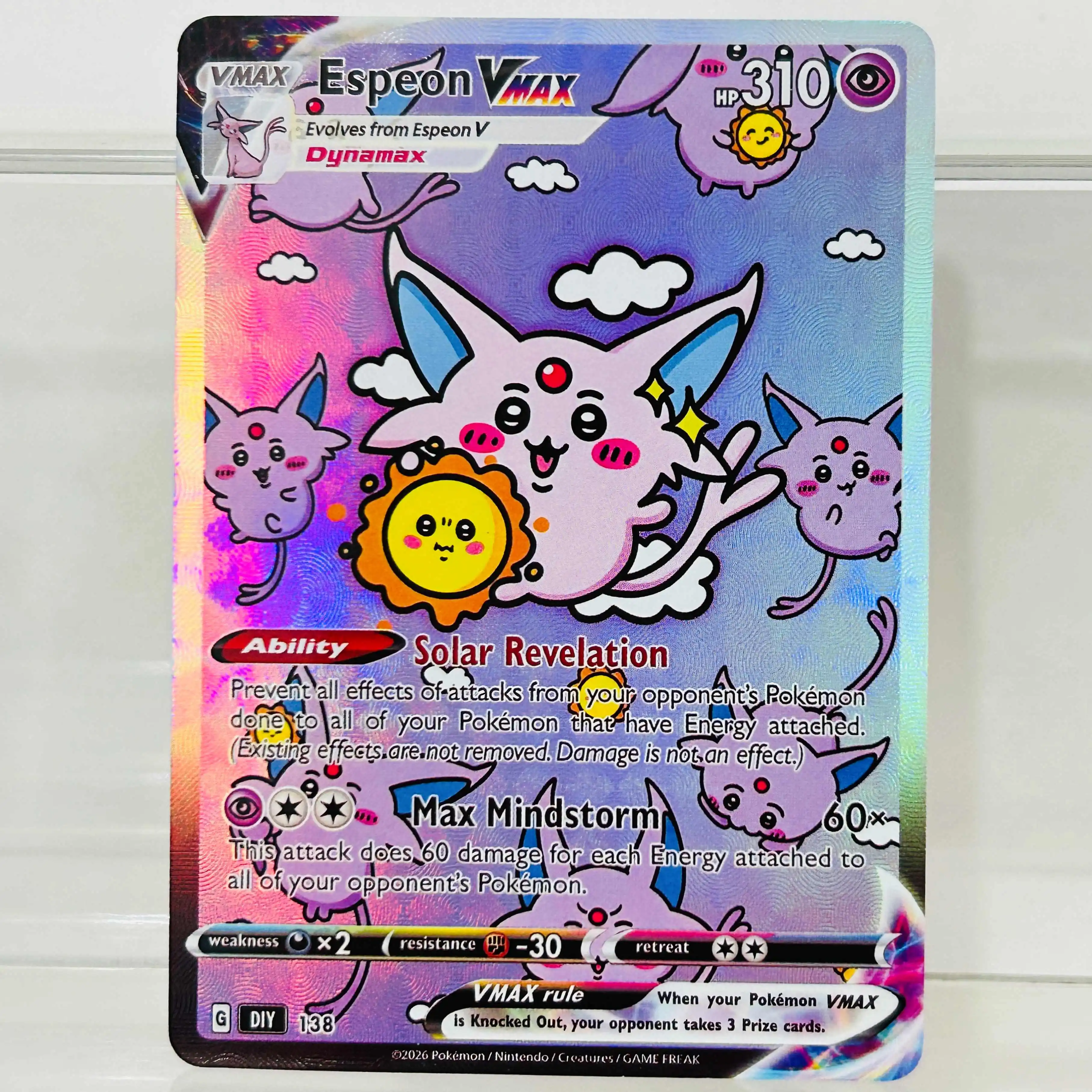 DIY Jolteon Glaceon Leafeon Sylveon Eevee Espeon Vaporeon Flareon Umbreon 9 Stück EN-Version Karten Premium Anime Sammelkarten – Detail 4