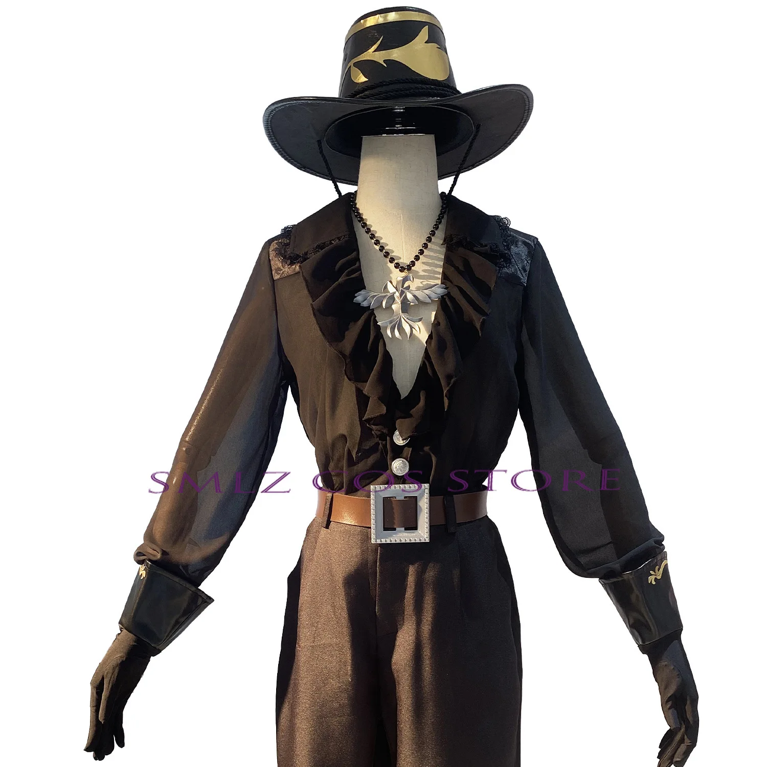 Game Identity V Prospector Costumes Survivor Black Tulip Skin Hat Uniforms Set Party Clothes for Man Norton Campbell Cosplay