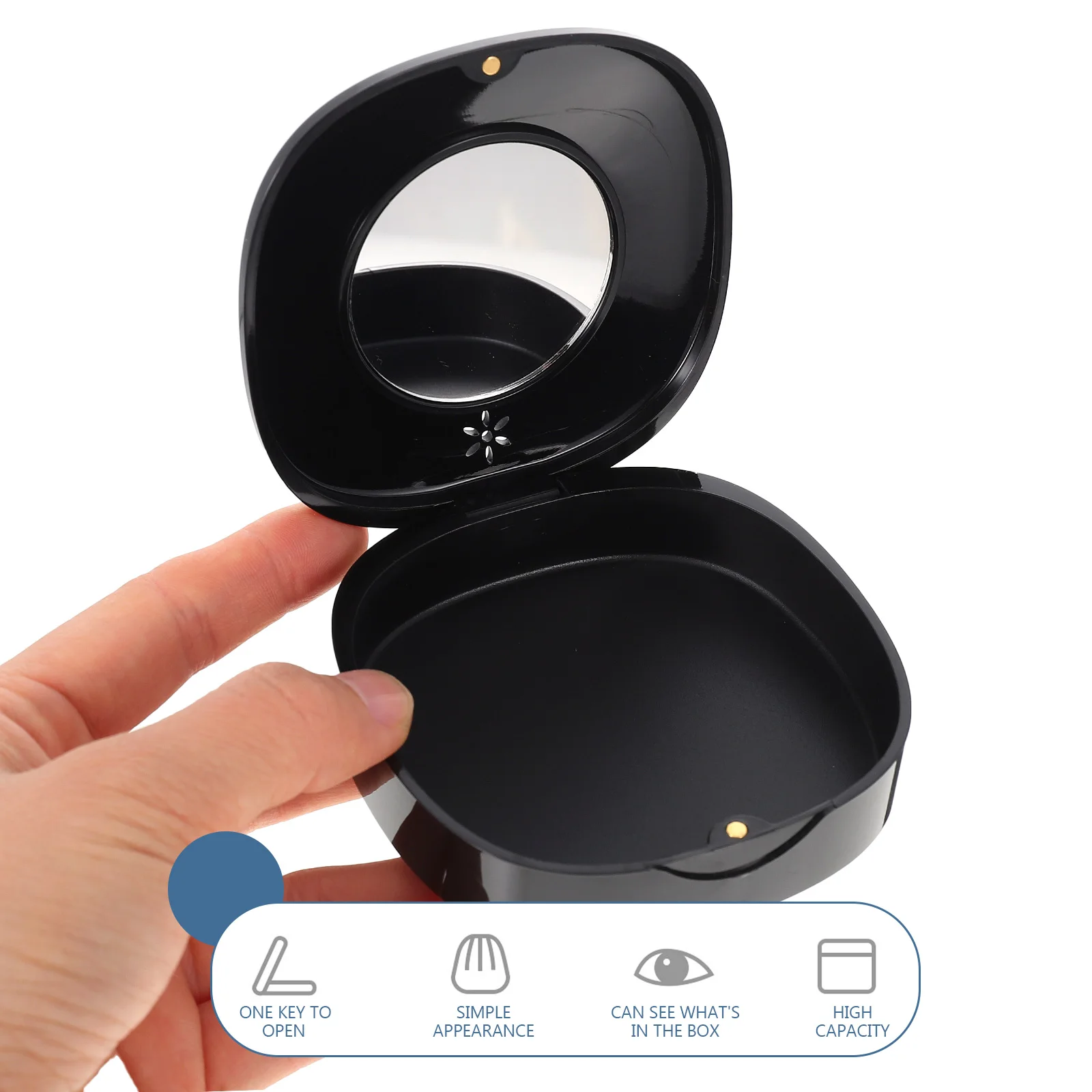 

Portable Denture Case Retainer Storage Box for Braces Mouth Guard Travel Size Compact Dust Proof Waterproof Easy to Carry Long