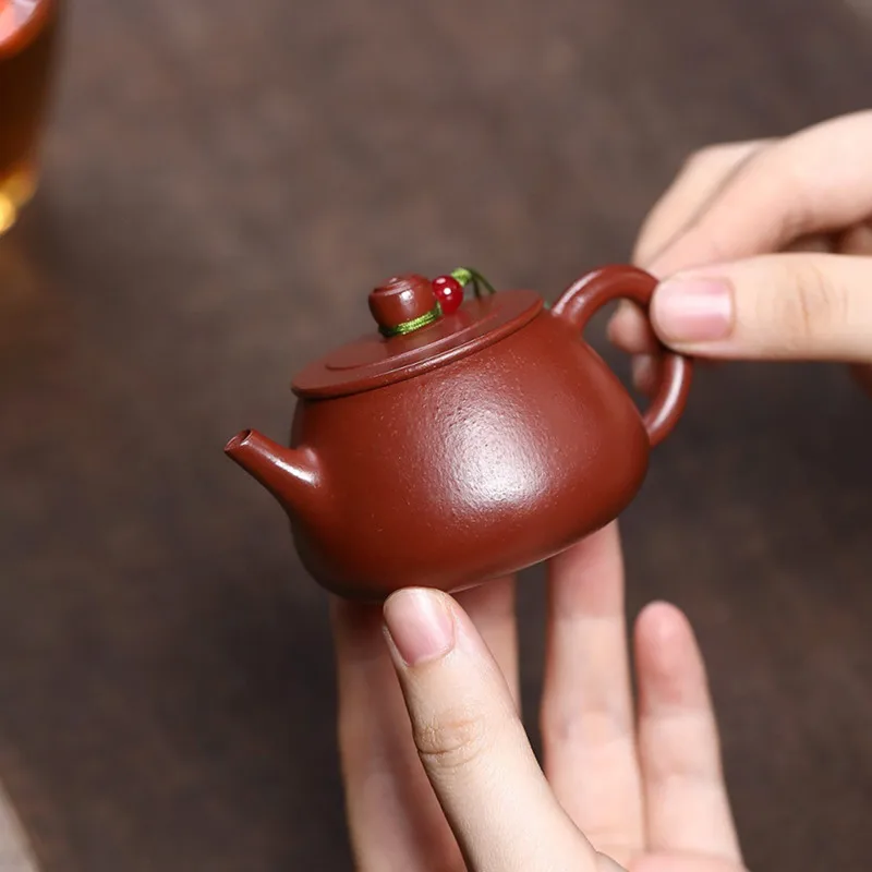 

Tradition Yixing Handmade Purple Clay Teapot Household Raw Ore Zhu Mud Tea Pot Small Capacity Zisha Kettle Chinese Tea Set 80ml