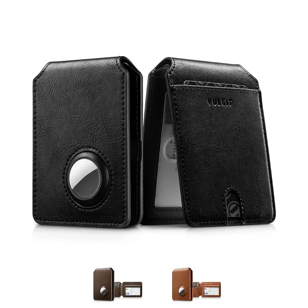 

Free ShippingMen's AirTag Wallet 0.5\ Slim Bifold Leather Airtag Wallet Holder with RFID Blocking & ID Window, Front Pocket Mini