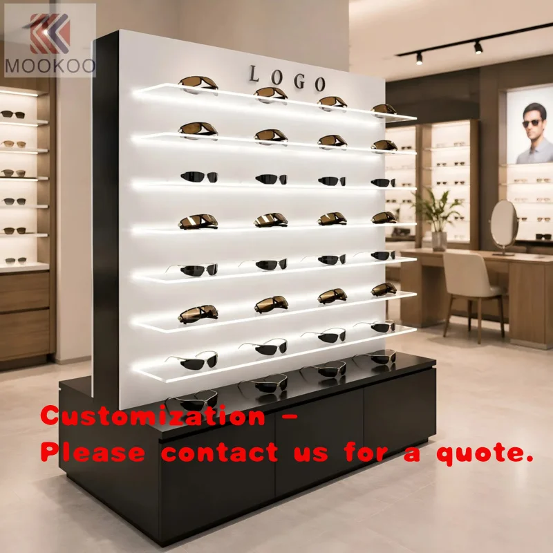 custom.Sunglasses Display Island Eyewear Retail showcase Optical Shop Display Cabinet Eyeglass Frame Display Rack