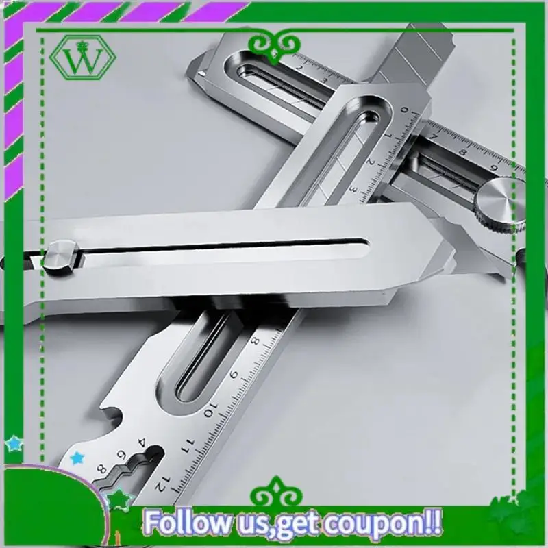 Affidabile -6 in 1 coltello multiuso multifunzione in acciaio inossidabile design per rottura coda/righello/apribottiglie taglierina a scatola retrattile