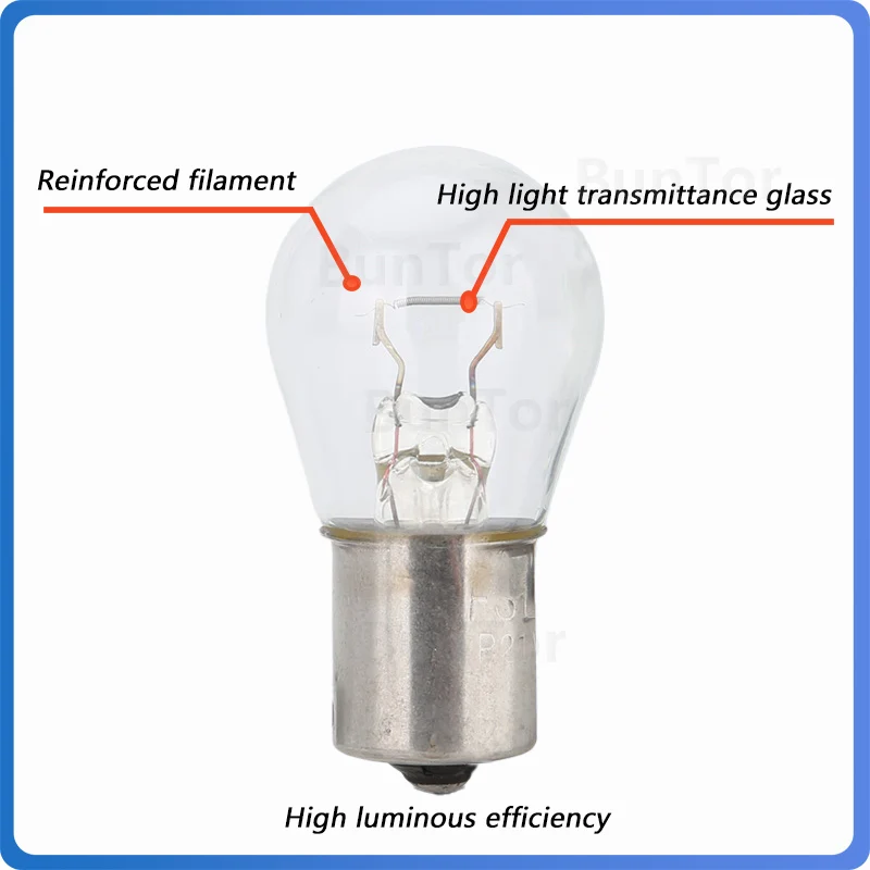 10PCS Car Turn Signal Lights S25 1156 1141 Ba15s P21w 1157 Blue Car Halogen Bulb Turn Singal Light Reverse Lamp Yellow Bulb 12v