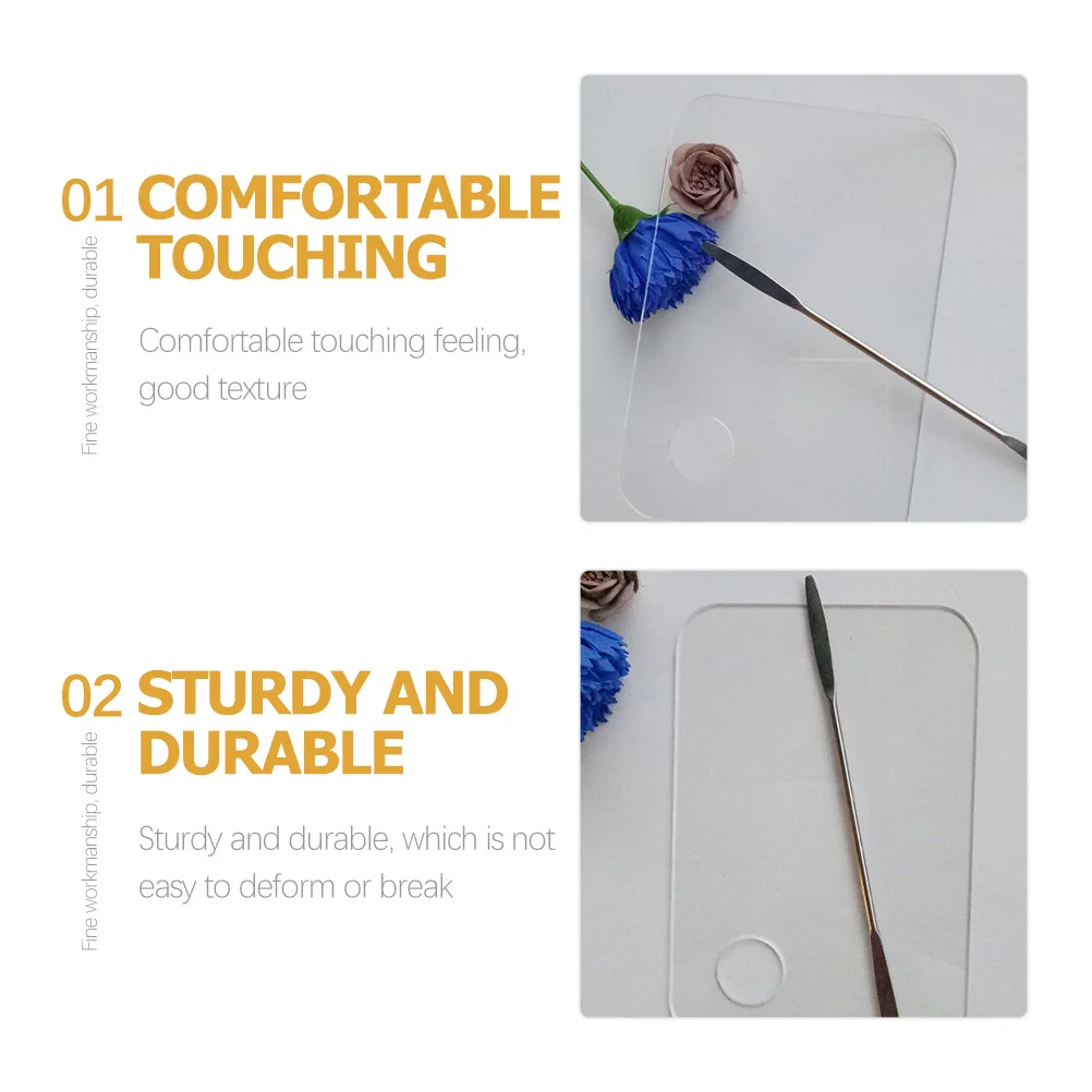 2 set di palette per trucco, set di spatole per la miscelazione di pigmenti, prevengono il contaminazione incrociata, piastre per miscelare il trucco dal design durevole