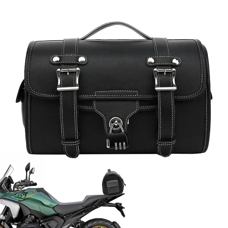 

Motorcycle Seat Bag Retro Motorcycle Side Bag Multifunctional Luggage Bags Tail Bags For Motorcycles Motorcycle Storage Bag For