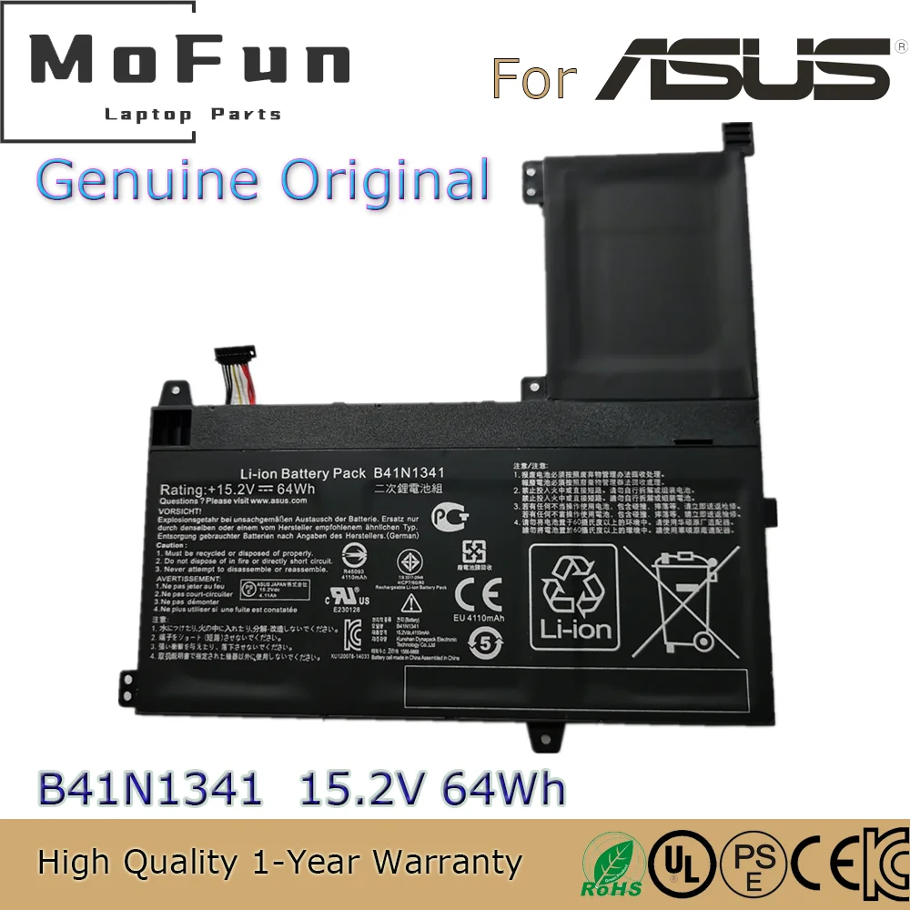 

Brand New Original B41N1341 15.2V 64Wh Laptop Battery for Asus Q502 Q502LA Q502LA-BBI5T12 Q502LA-BBI5T14 0B200-00960000