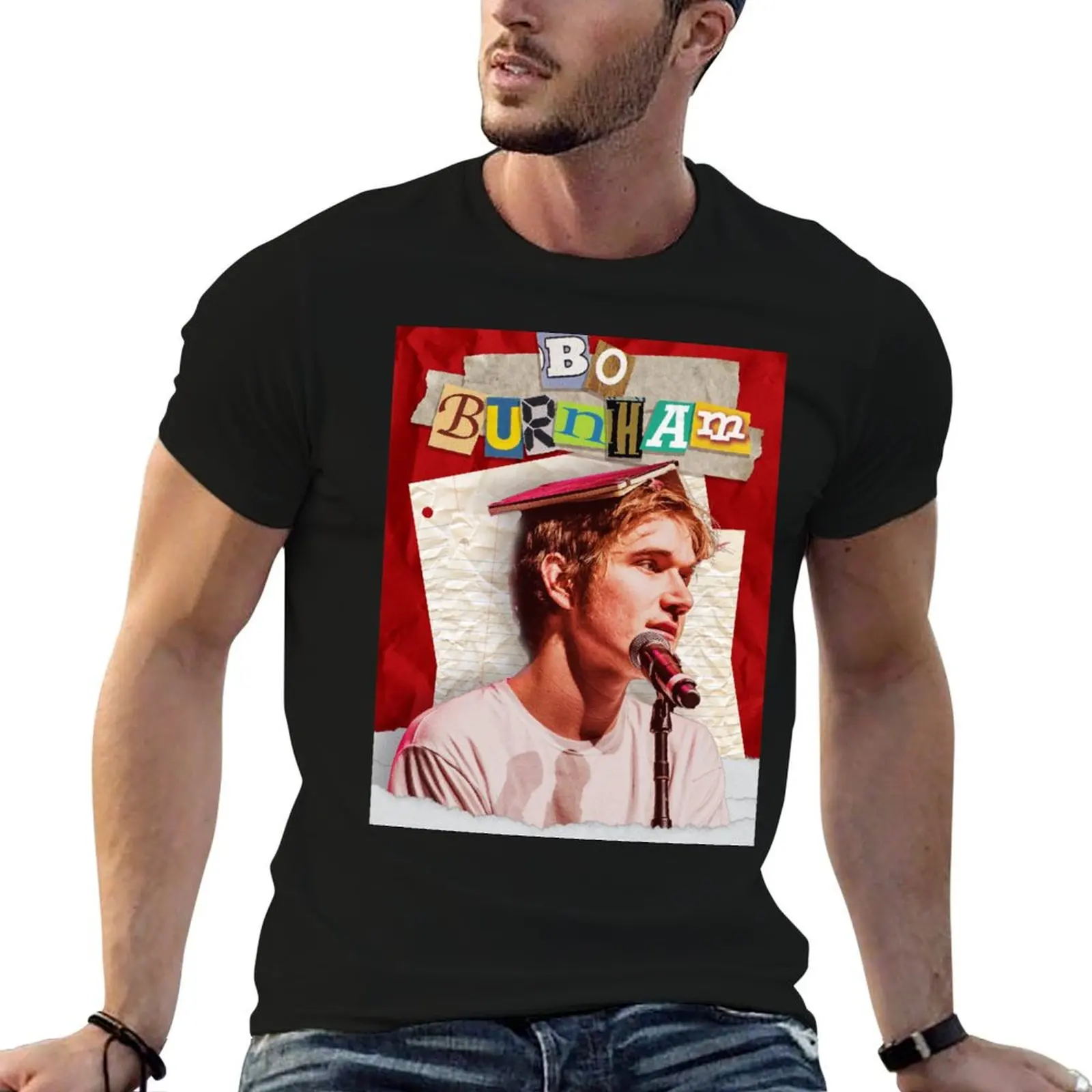 Camiseta Bo Burnham, camiseta de algodón 100% para hombre, camiseta de algodón grueso para hombre, camiseta de algodón