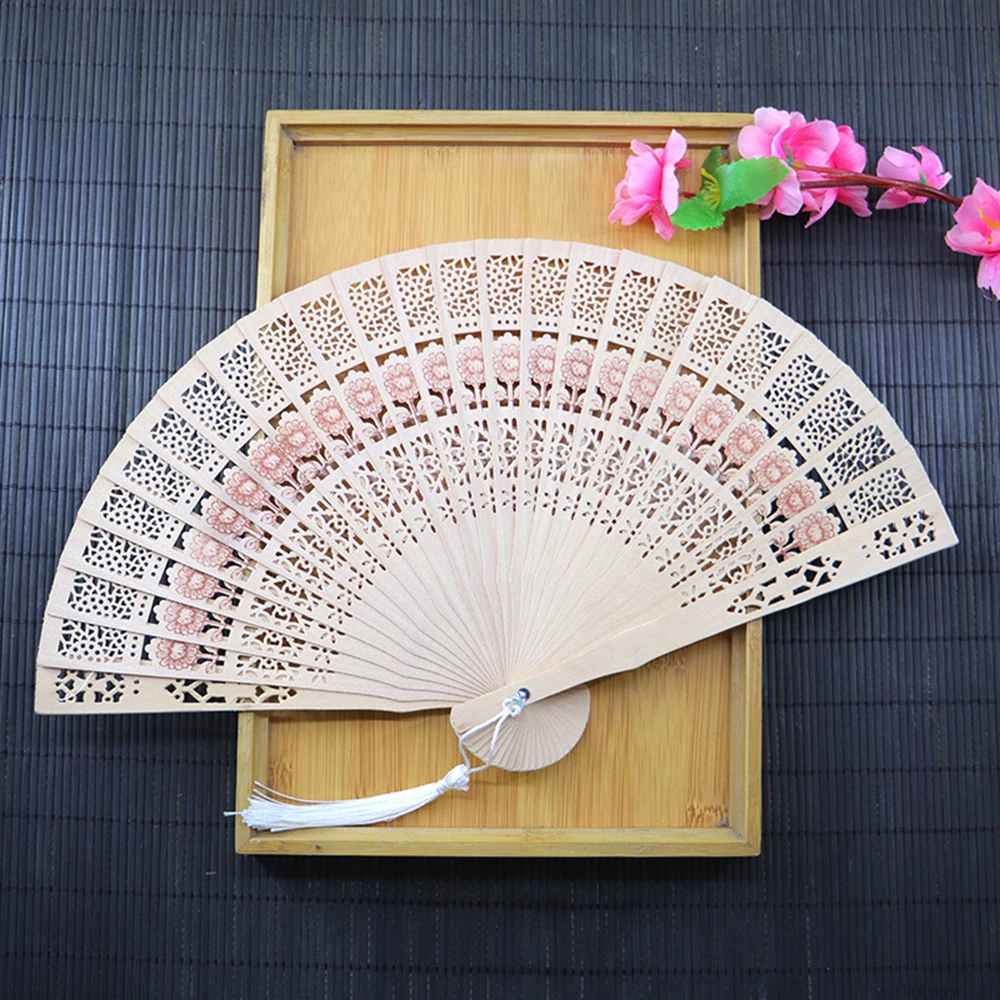 

Hand Held Drawing Decoration Hand Folding Fan Folding Fan Wooden Sandalwood Scented Foldable Hand Fan For Painting Wedding Blank