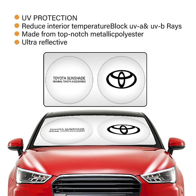 Car Windshield Sunshade Cover Sun Visor UV Protector Accessories For Toyota Corolla Camry rav4 Yaris hilux prius PRODA