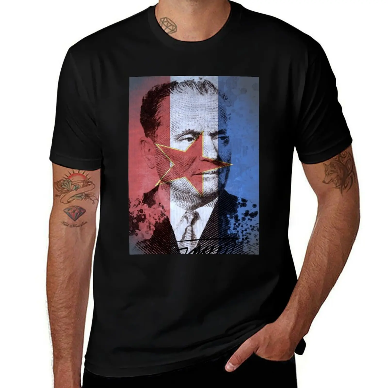 Josip Broz Tito Stamp Mark T-Shirt Dry Fit Athletic Short Sleeve Shirt