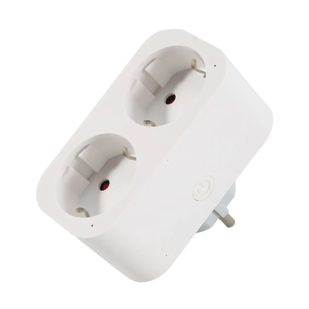ABZJ TUYA Smart Wifi Dual Plug 16A 2-in-1 Socket Outlet Switch Smart Home Timing APP Voice Control Work CLY809 EU Plug