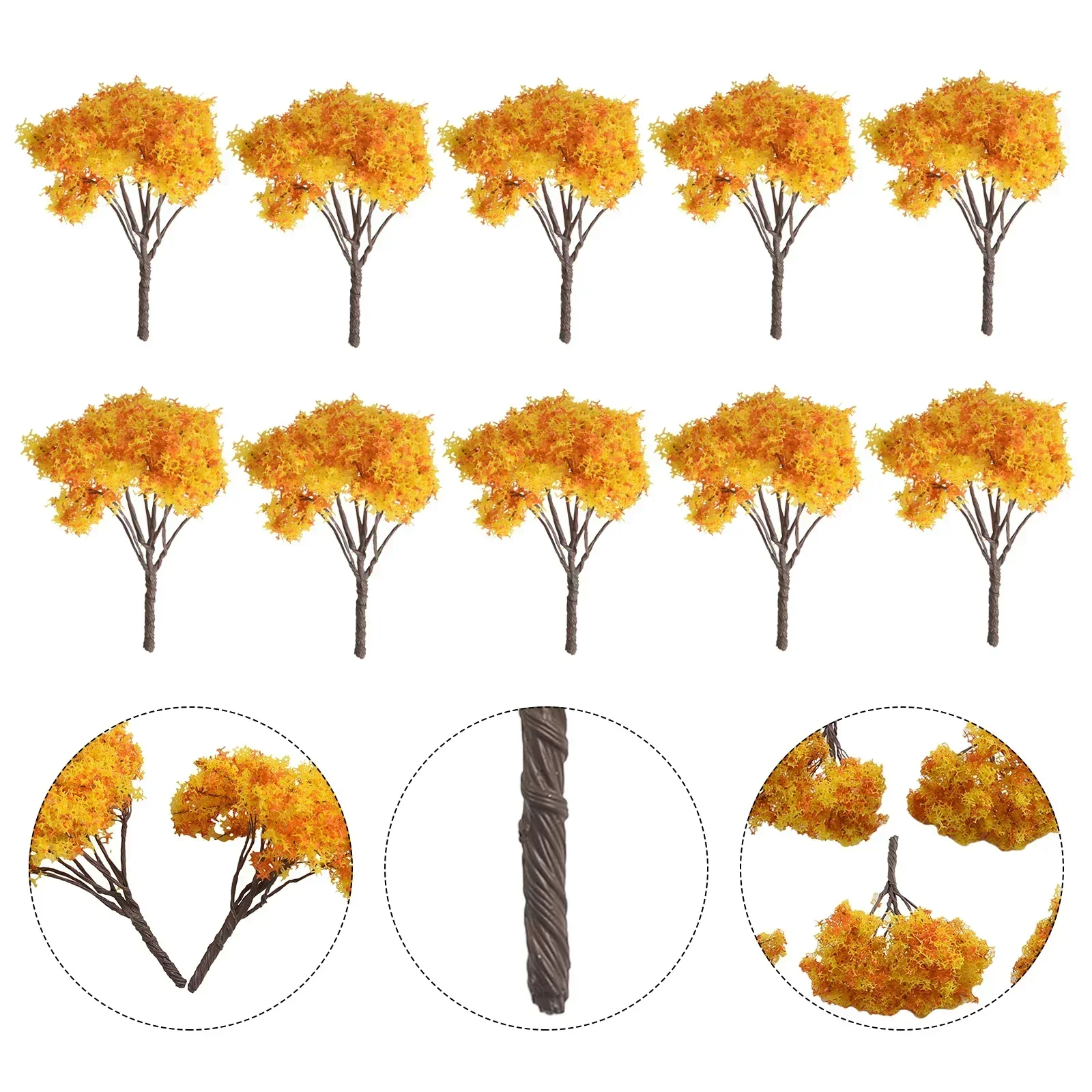 10Pcs Sakura Tree Room Decor Miniature Cherry Tree Micro Landscape Decoration Moss Landscape Succulent Plants Garden Accessories