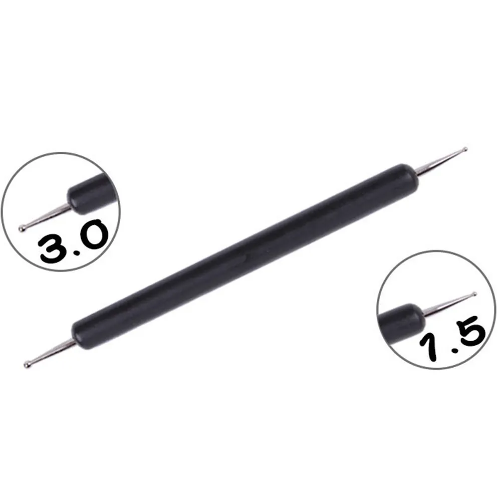 5Pcs Nail Dotting Tools Double Ended Wood Metal Stylus for Nail Art Embossing Polymer Clay Painting Acrylic Watercolor