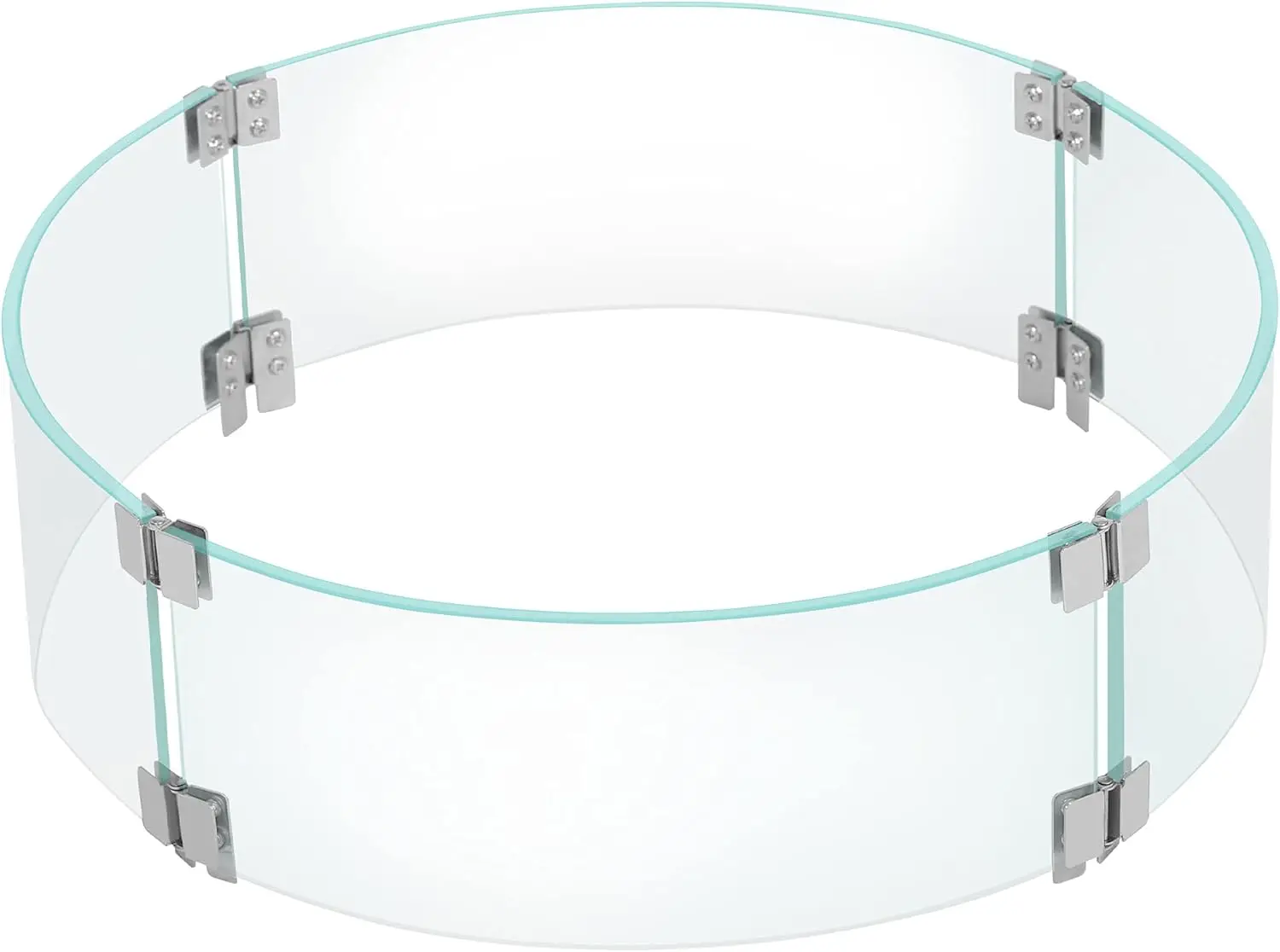 

Round Gas Fire Pit Glass Wind Guard, 20 x 6 inch Clear Tempered Glass Flame Shield, Fire Table Accessory Shield for Outdoor,