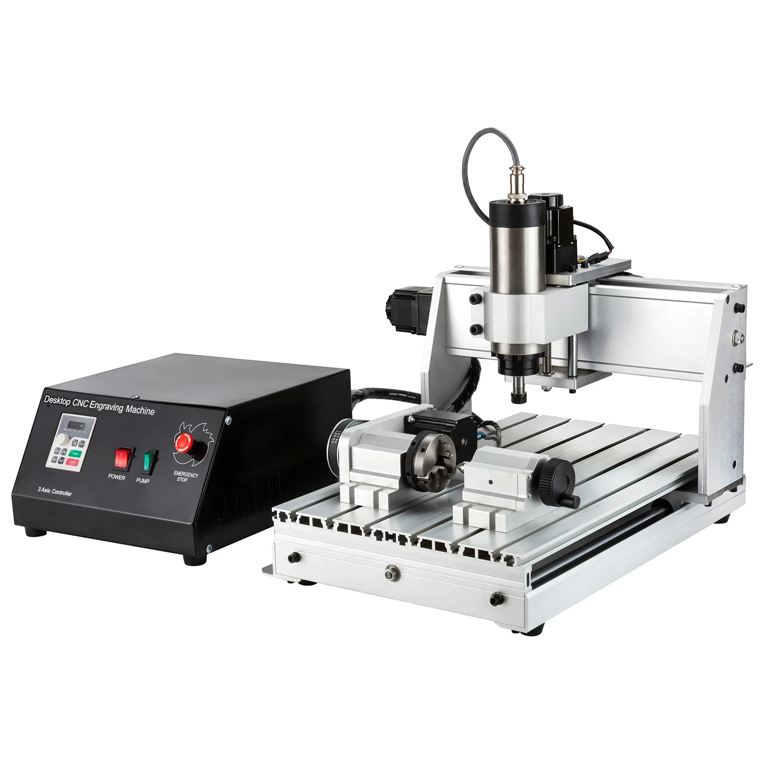

Hot Sale Hobby Mini CNC 6040 2.2KW Spindle Motor Desktop Mill Small Cnc Router 4 Axis 6040 for Wood PCB Brass Aluminum Acrylic